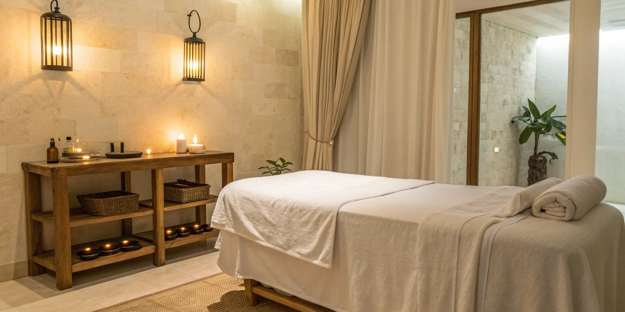A modern and relaxing treatment room for peptide therapy near me.