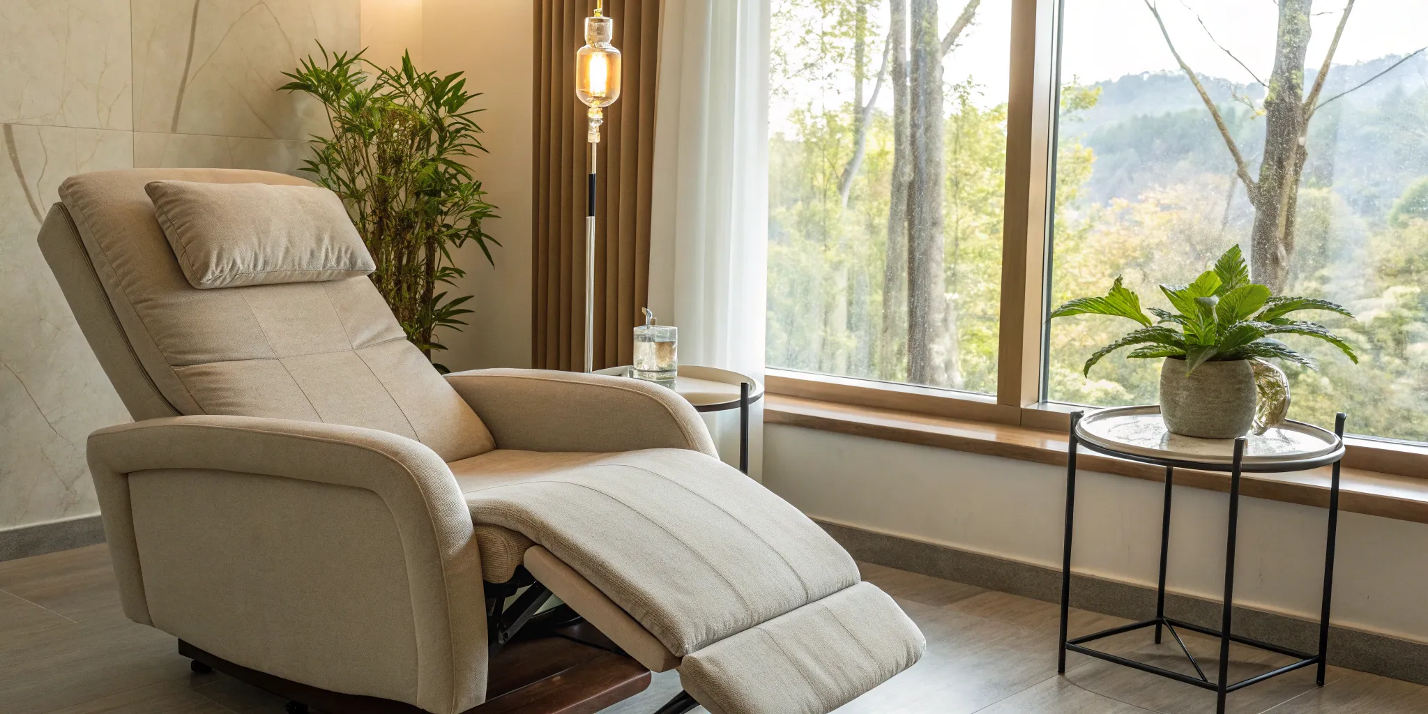 your-guide-to-the-best-boca-raton-iv-therapy Comfortable recliner in a modern clinic for IV therapy in Boca Raton.