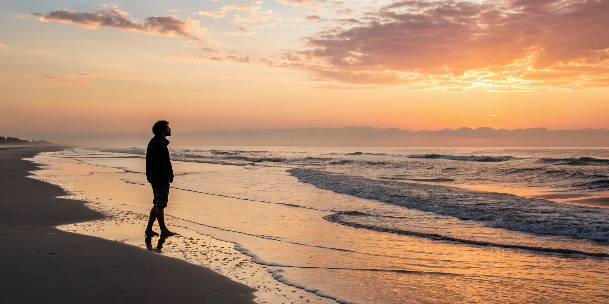 A man on a Florida beach, successful with his medical weight loss program.
