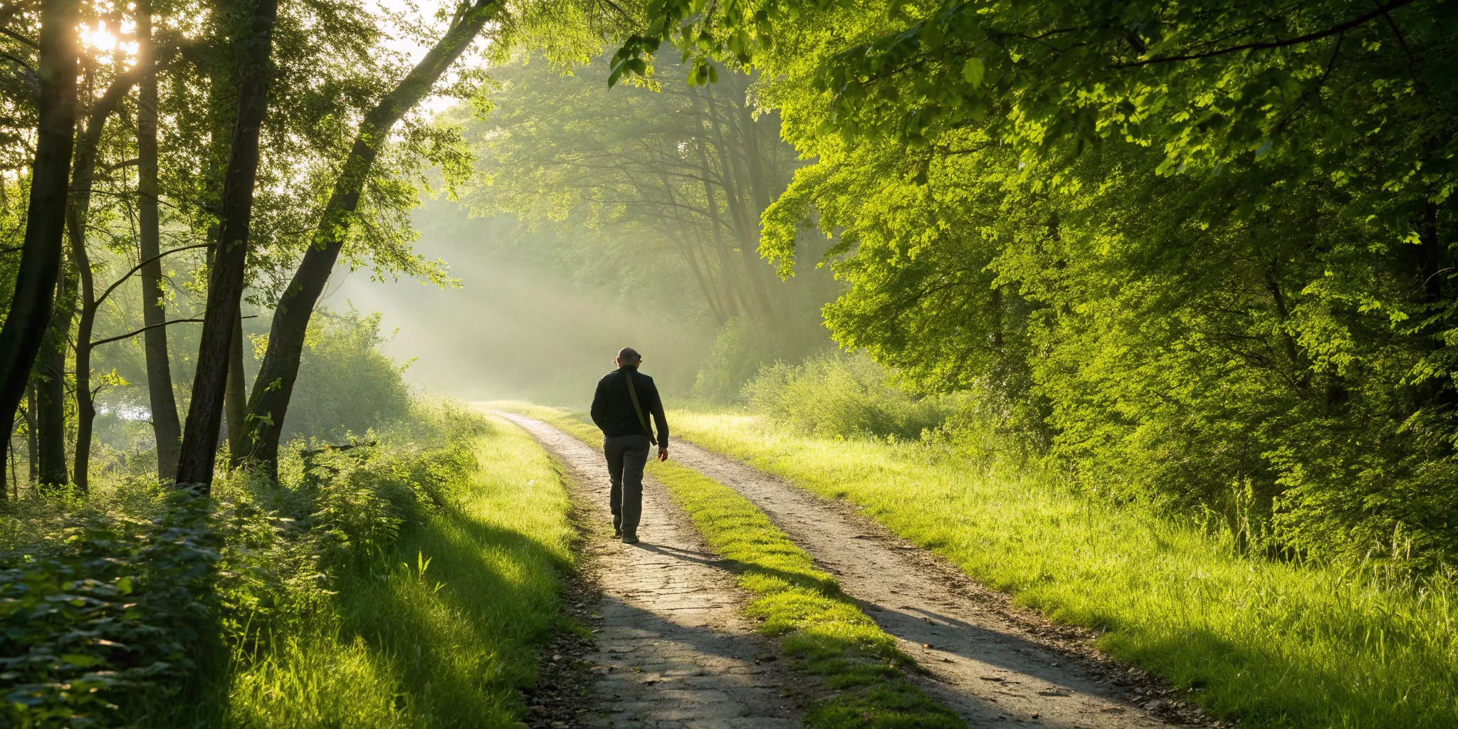 tirzepatide-weight-loss-a-complete-patient-guide A person on a sunlit path during their weight loss journey with tirzepatide.