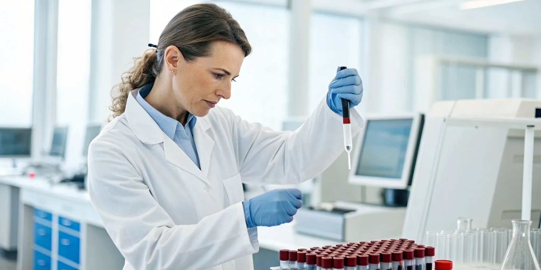 hormone-panel-test-near-me-a-step-by-step-guide-228492 Blood sample being analyzed for a hormone panel test at a local laboratory.