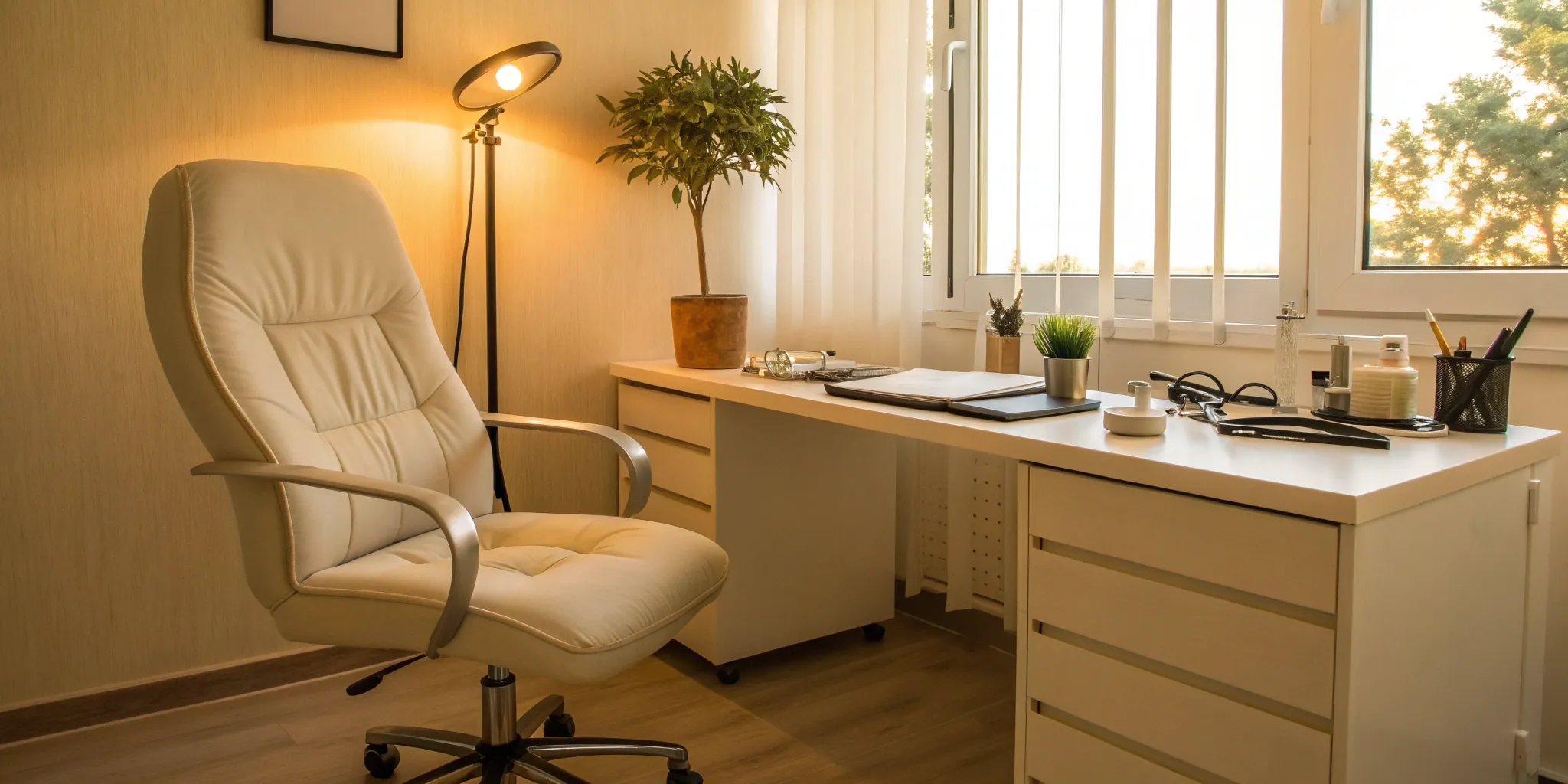 how-to-find-the-right-trt-doctor-for-you-490138 A modern doctor's office prepared for a patient's TRT consultation.