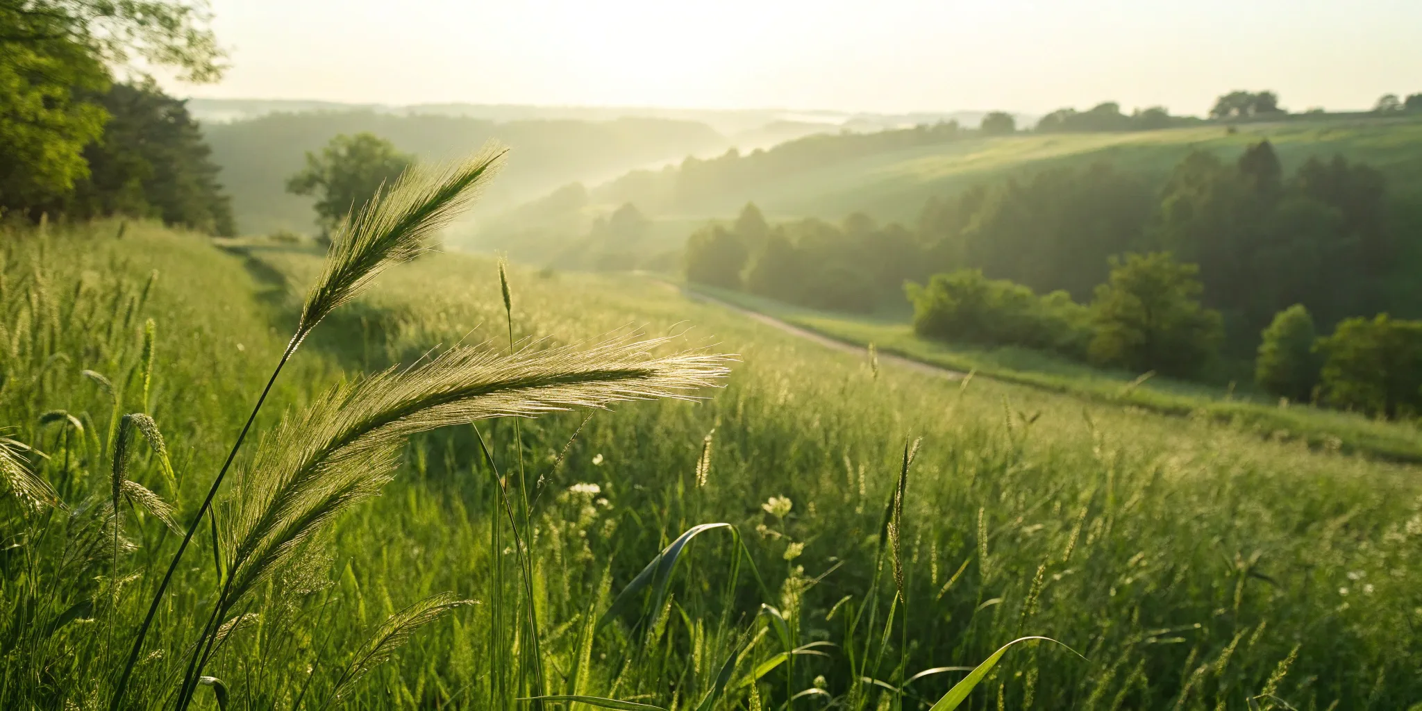 your-guide-to-non-surgical-hair-restoration-205682 Sunrise over a field of new growth, a result of non-surgical hair restoration.