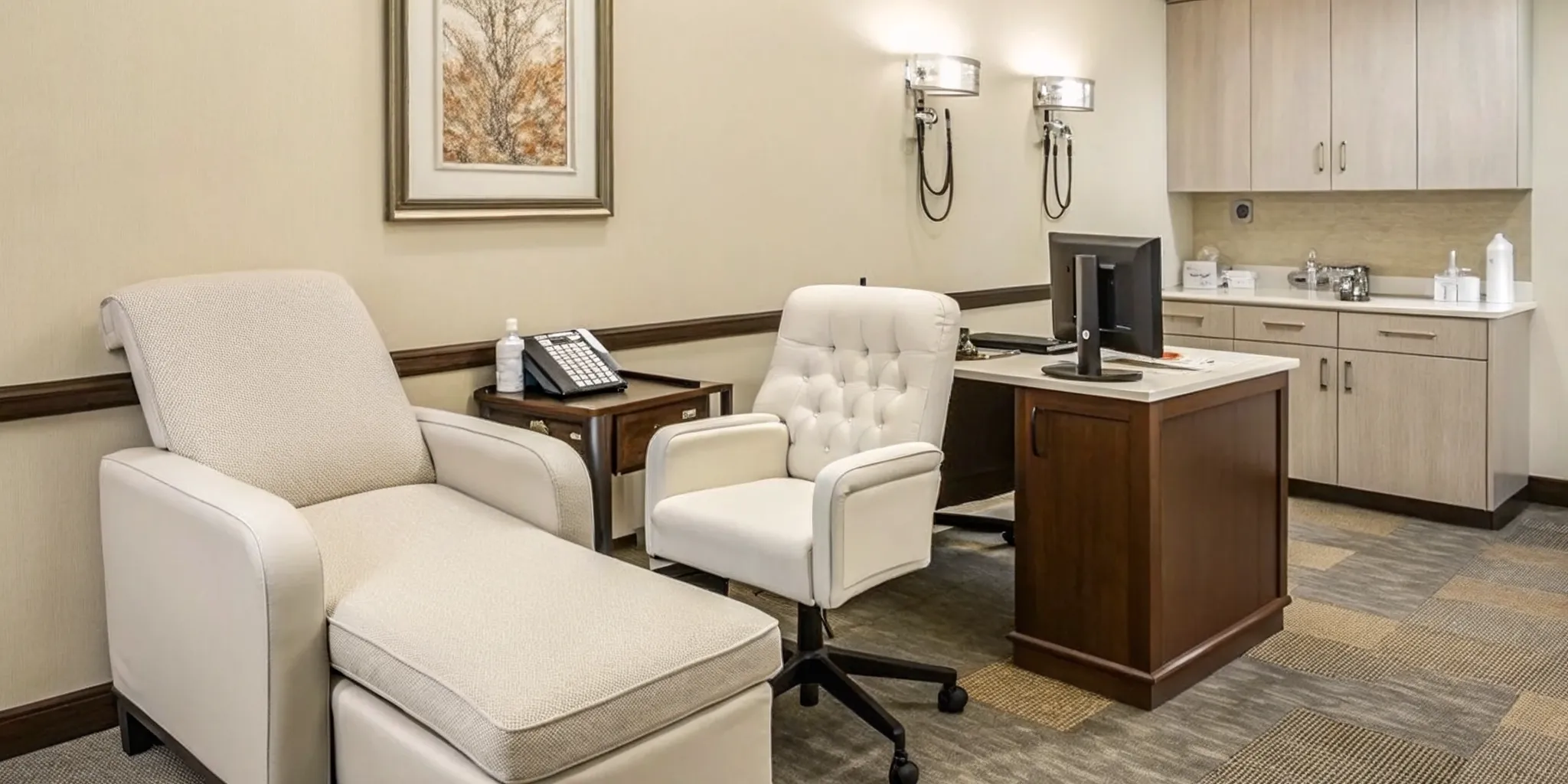 longevity-clinic-reviews-are-they-worth-the-money-356317 A modern longevity clinic consultation room, a focus of patient reviews and cost evaluations.