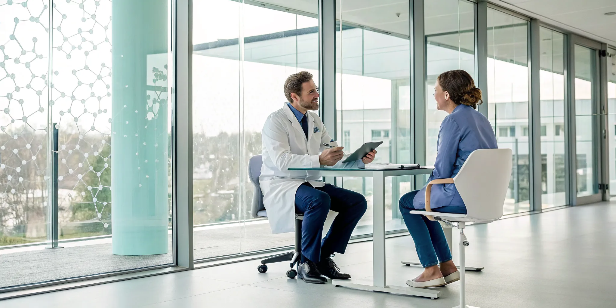how-to-choose-the-best-peptide-therapy-doctor-479057 A peptide therapy doctor discussing treatment options with a patient during a consultation.