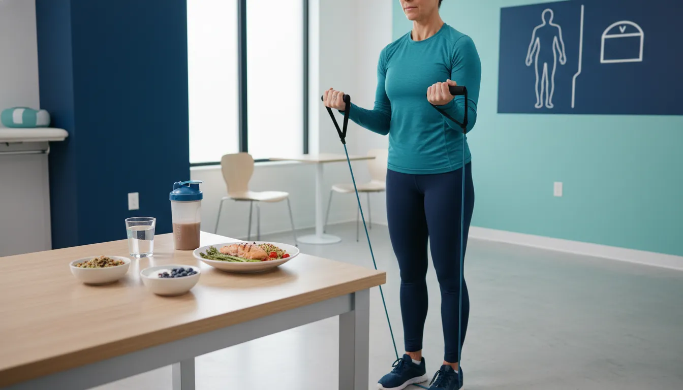 preserving-muscle-during-glp-1-weight-loss-a-guide-896491 Adult preserving muscle during GLP-1 weight loss with resistance exercise